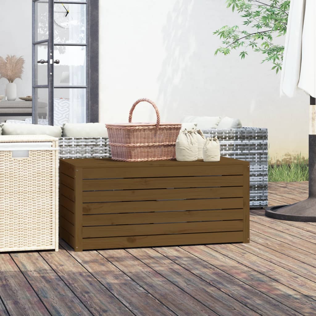 vidaXL Záhradný box medovohnedý 101x50,5x46,5 cm masívna borovica