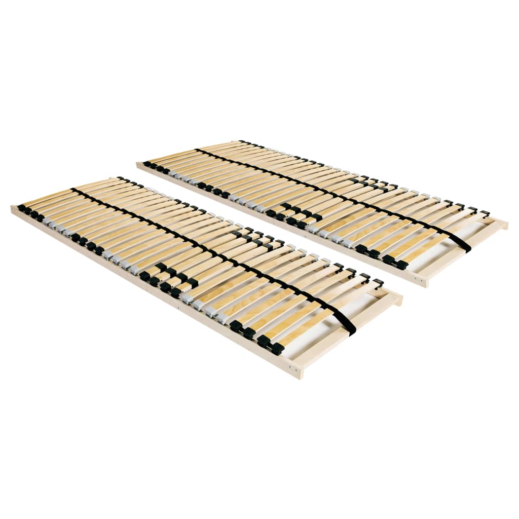vidaXL Lamelové posteľné rošty 2 ks s 28 lamelami a 7 zónami 80x200 cm