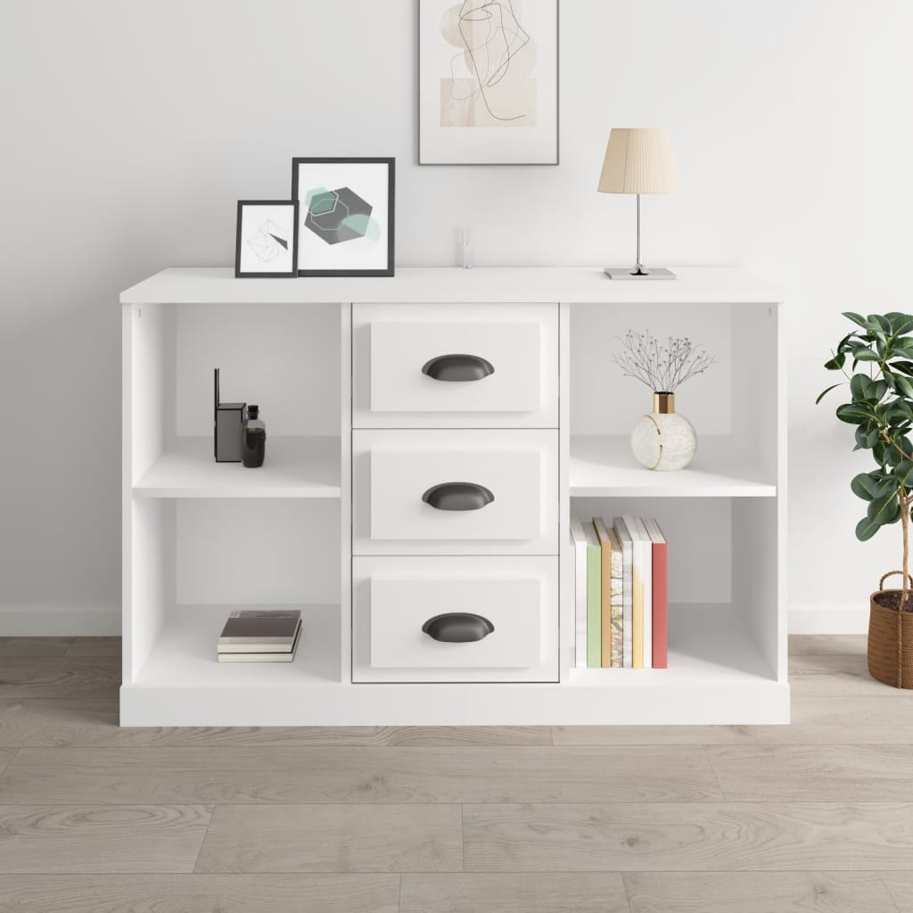 vidaXL Komoda biela 104,5x35,5x67,5 cm kompozitné drevo