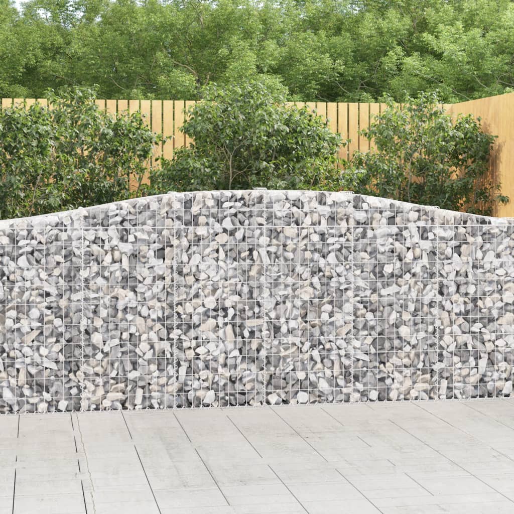 vidaXL Oblúkový gabionový kôš 400x30x100/120 cm pozinkované železo