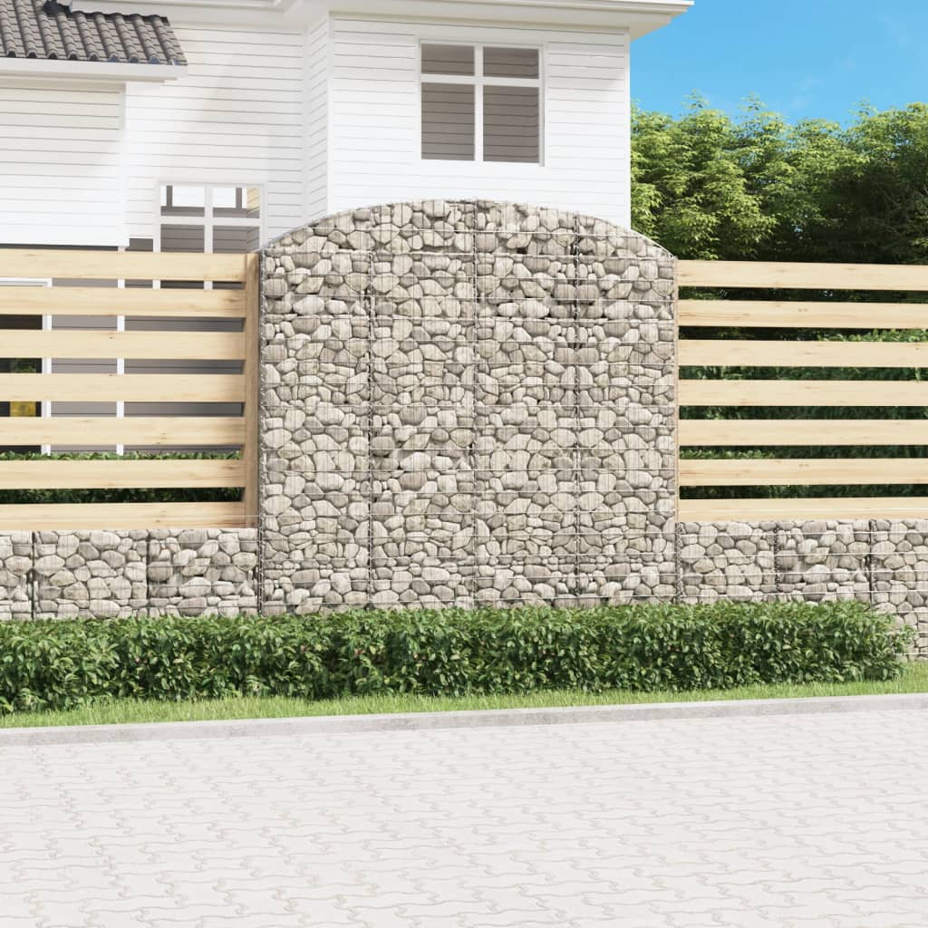 vidaXL Oblúkový gabionový kôš 200x30x200/220 cm pozinkované železo
