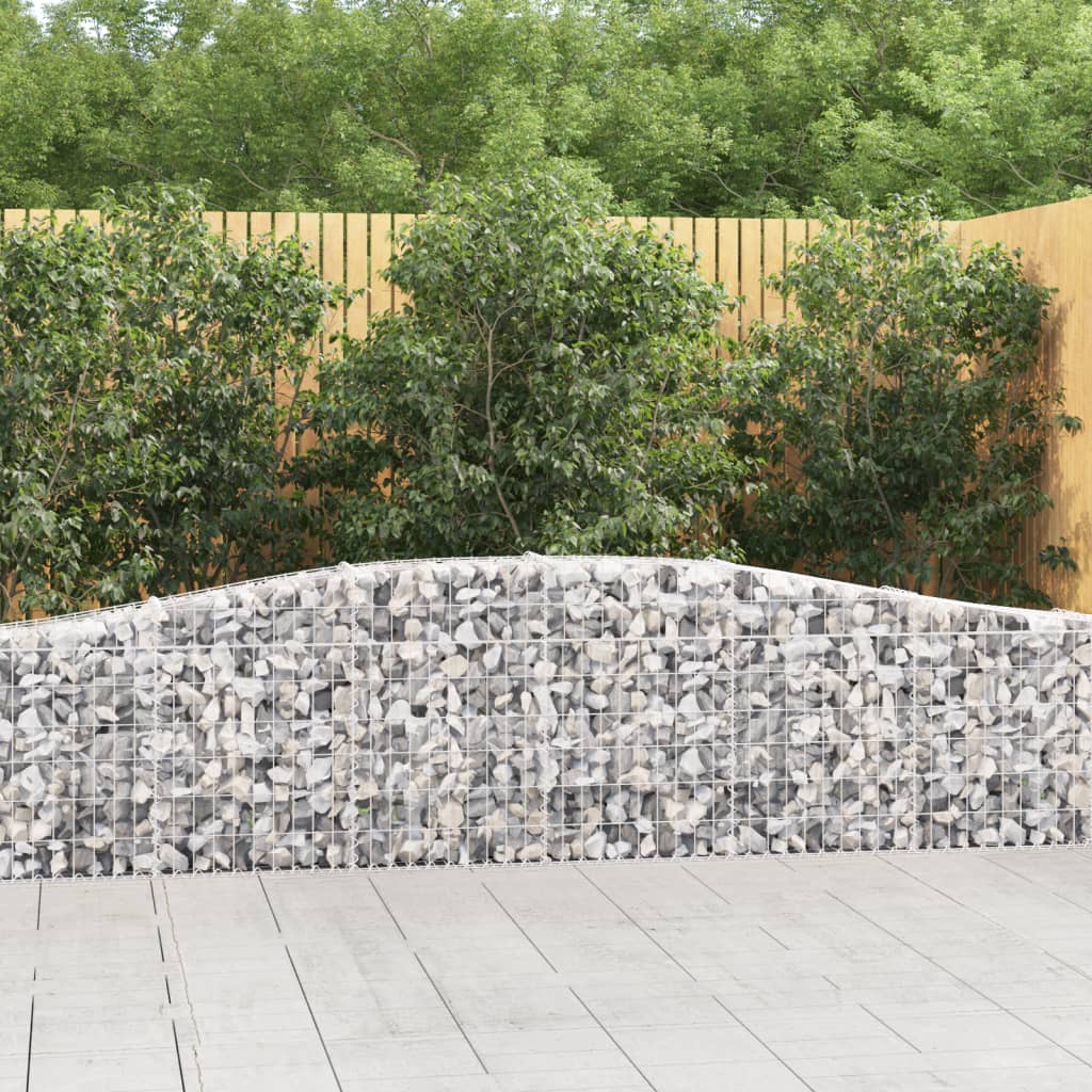 vidaXL Oblúkový gabionový kôš 9 ks 400x30x60/80 cm pozinkované železo