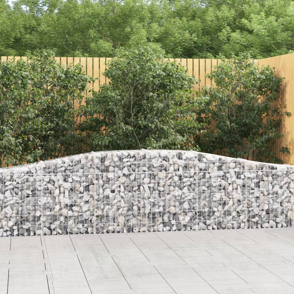 vidaXL Oblúkový gabionový kôš 20 ks 400x30x60/80 cm pozinkované železo