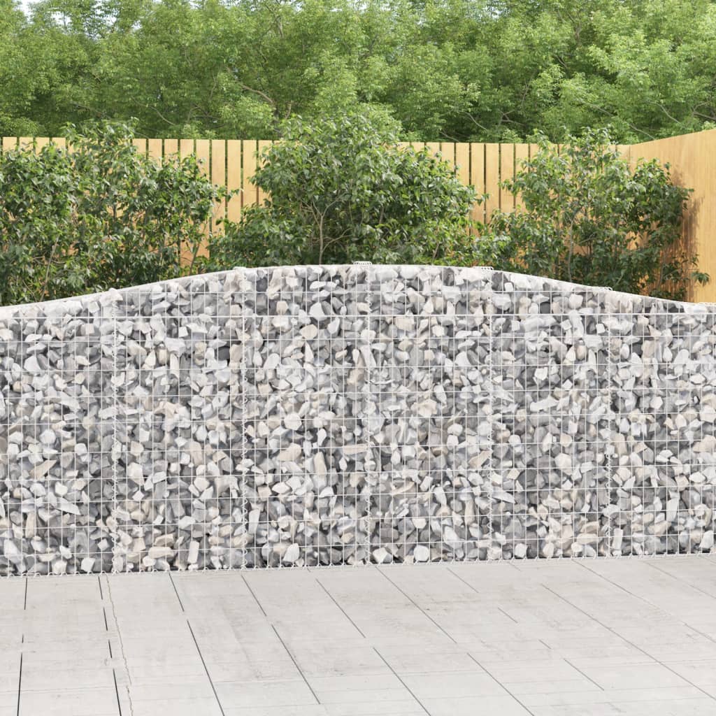 vidaXL Oblúkové gabiónové koše 8ks 400x30x100/120cm pozinkované železo
