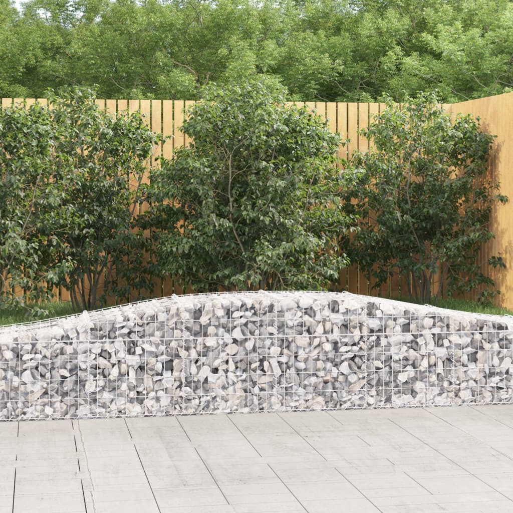 vidaXL Oblúkový gabionový kôš 2 ks 400x50x40/60 cm pozinkované železo