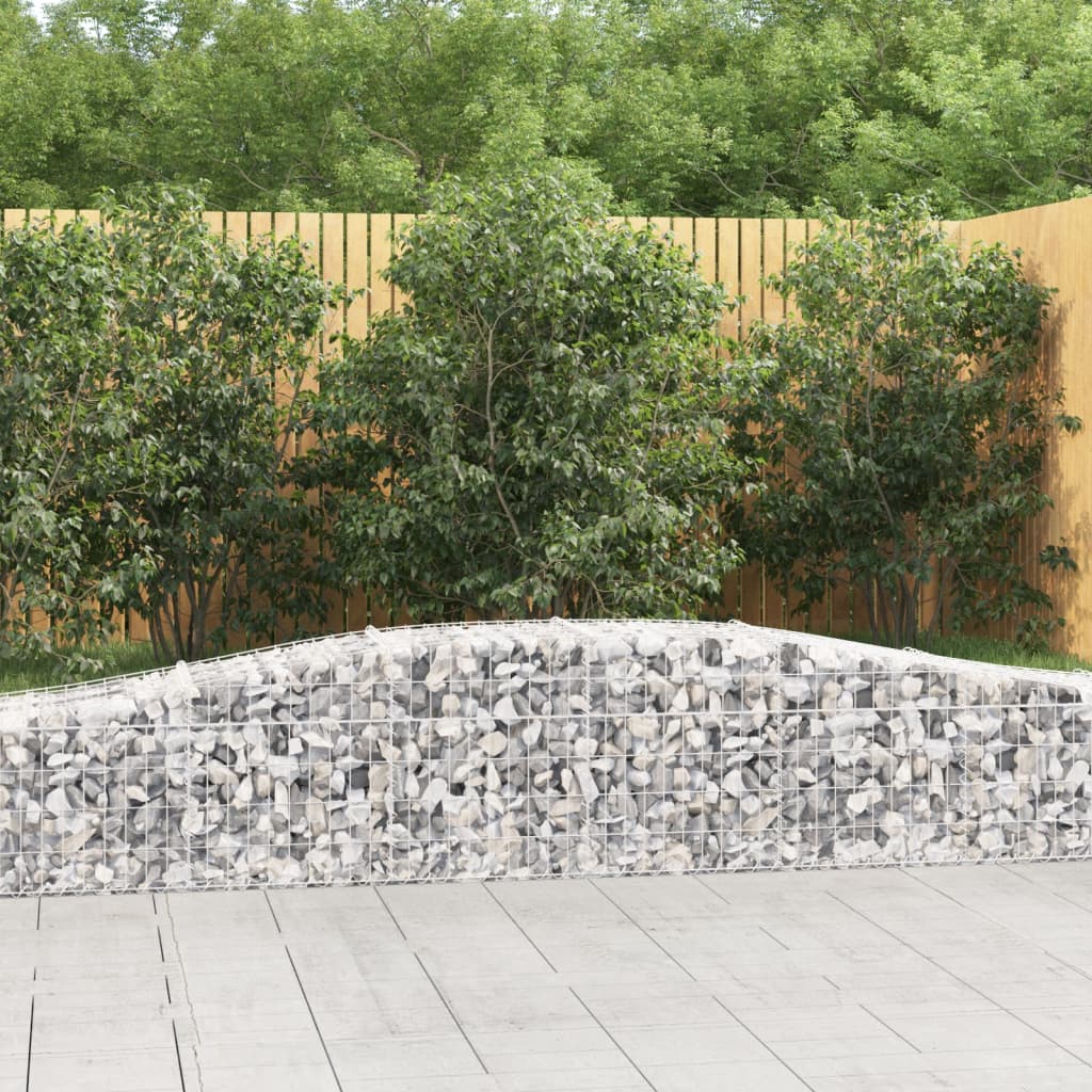 vidaXL Oblúkový gabionový kôš 10 ks 400x50x40/60 cm pozinkované železo