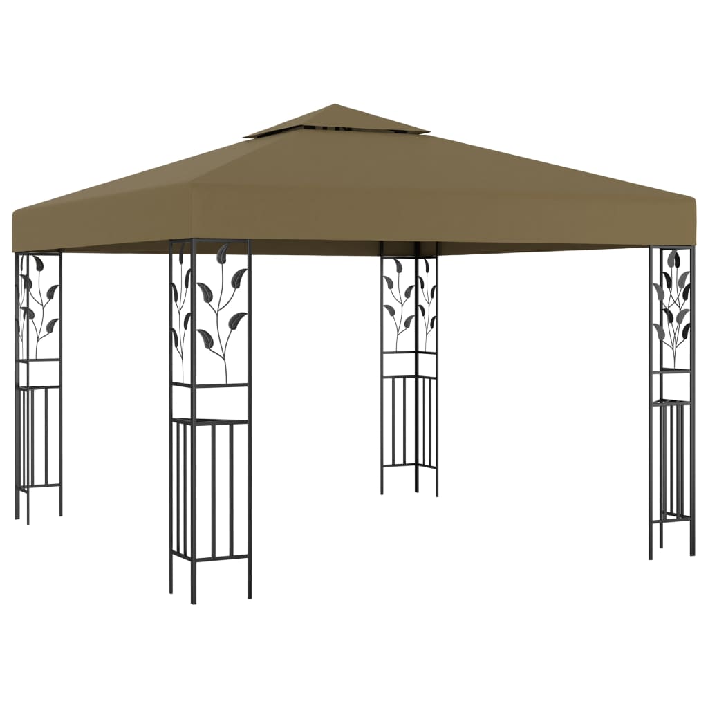 vidaXL Altánok 3x3 m, sivohnedý 180 g/m²