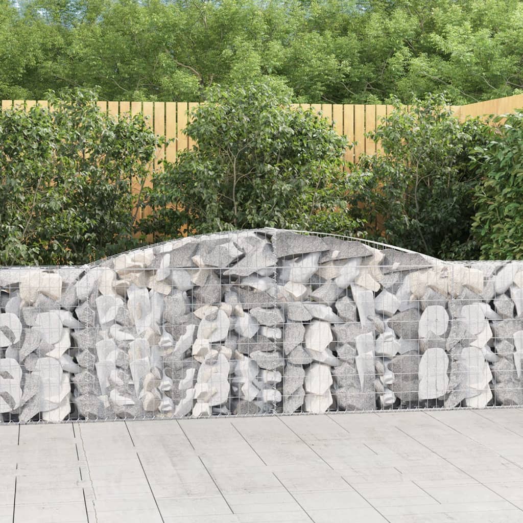 vidaXL Oblúkový gabionový kôš 400x30x100/120 cm pozinkované železo