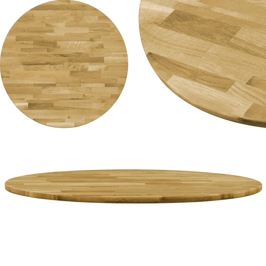 vidaXL Stolová doska dubové drevo okrúhla 23 mm 700 mm