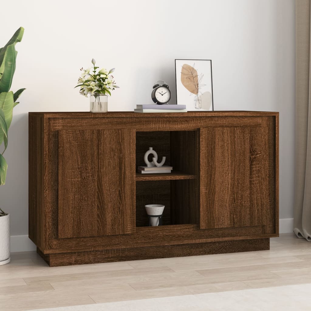 vidaXL Komoda hnedý dub 102x35x60 cm spracované drevo