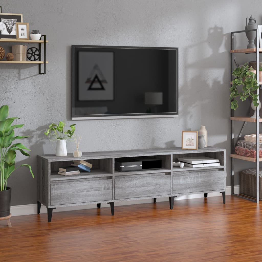 vidaXL TV skrinka sivý dub sonoma 150x30x44,5 cm kompozitné drevo