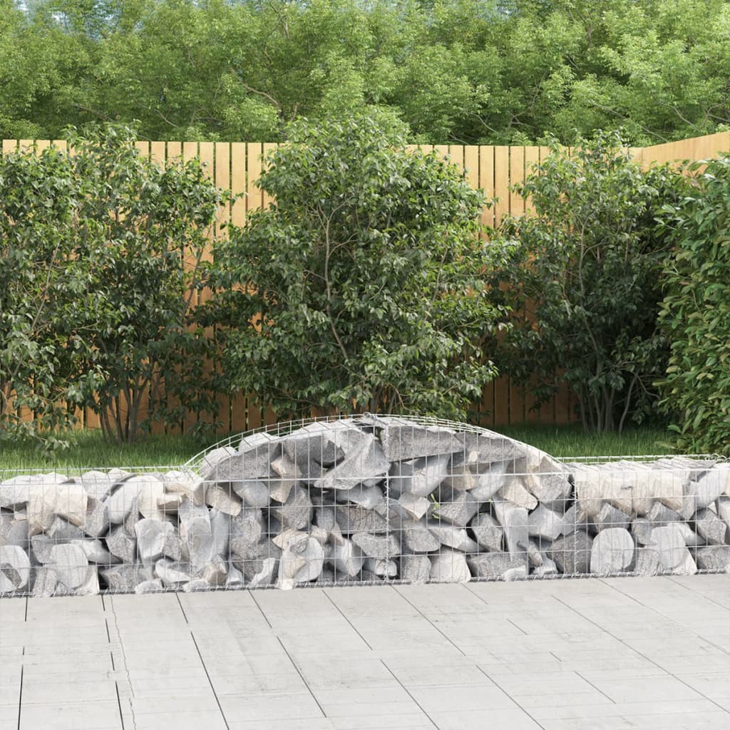 vidaXL Oblúkový gabionový kôš 5 ks 300x50x40/60 cm pozinkované železo
