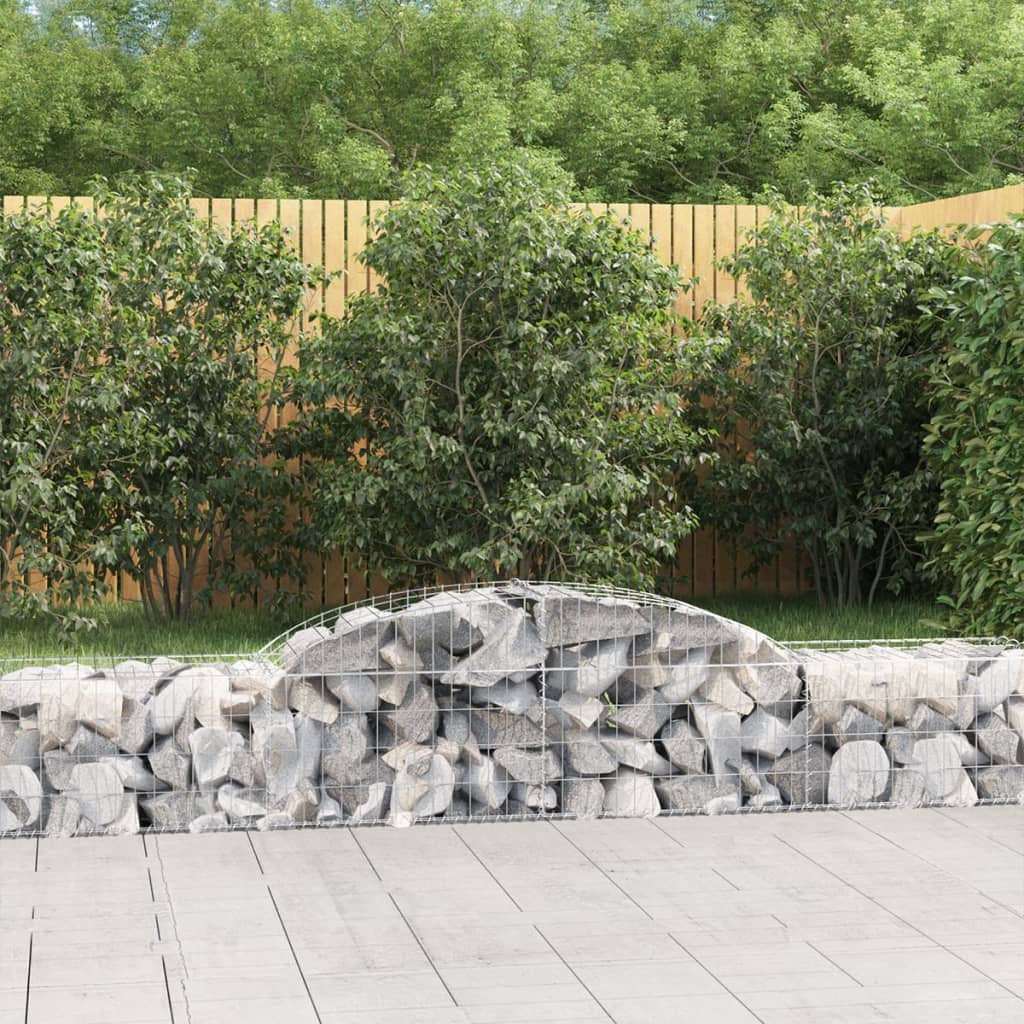 vidaXL Oblúkový gabionový kôš 11 ks 300x50x40/60 cm pozinkované železo