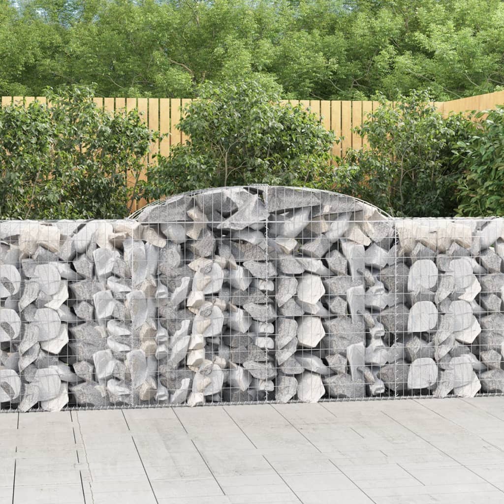 vidaXL Oblúkové gabiónové koše 11 ks 300x50x100/120cm pozinkov. železo
