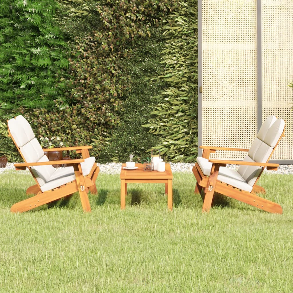 vidaXL 3-dielna záhradná sedacia súprava Adirondack akáciový masív