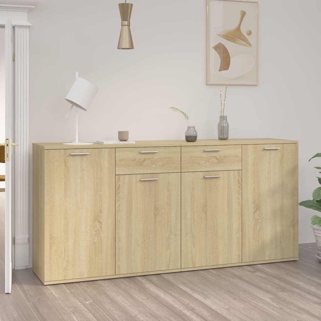 vidaXL Komoda dub sonoma 160x36x75 cm drevotrieska