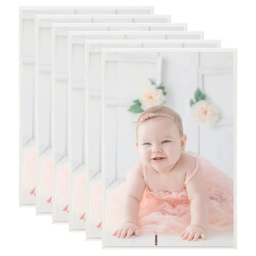 vidaXL Fotorámiky na stenu alebo stôl 5 ks strieborné 59,4x84 cm MDF