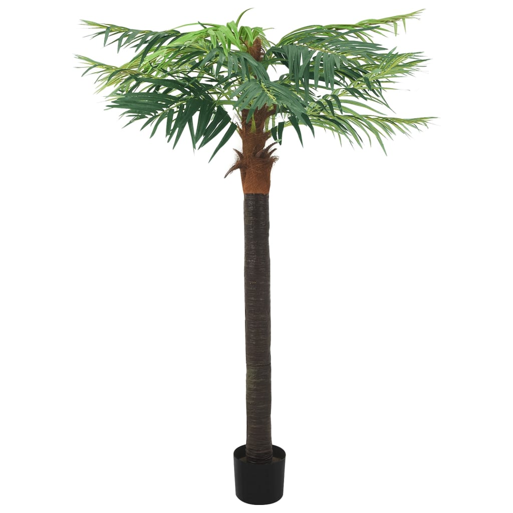 vidaXL Umelá palma Phoenix s kvetináčom 215 cm zelená