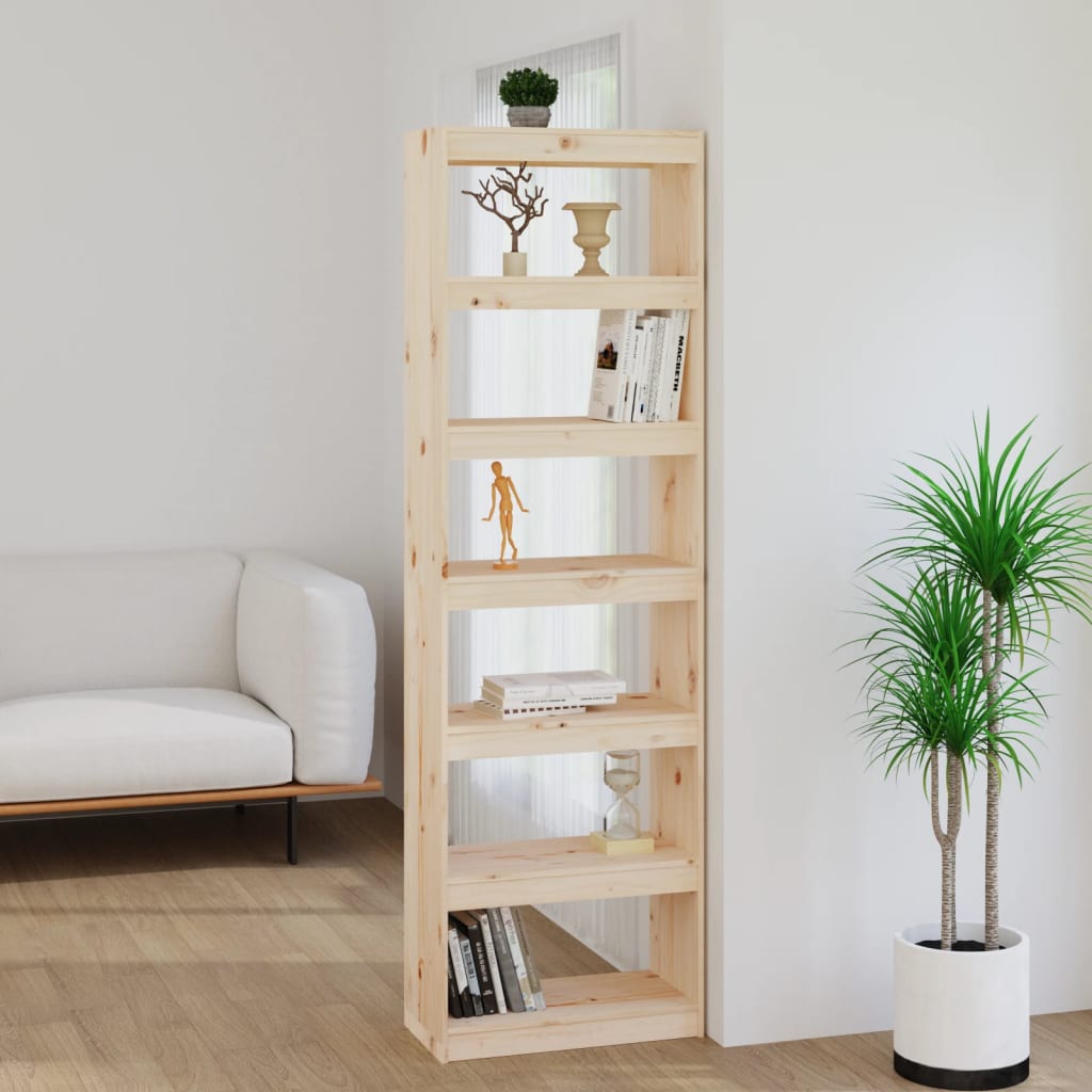 vidaXL Knižnica/deliaca stena 60x30x199,5 cm masívna borovica
