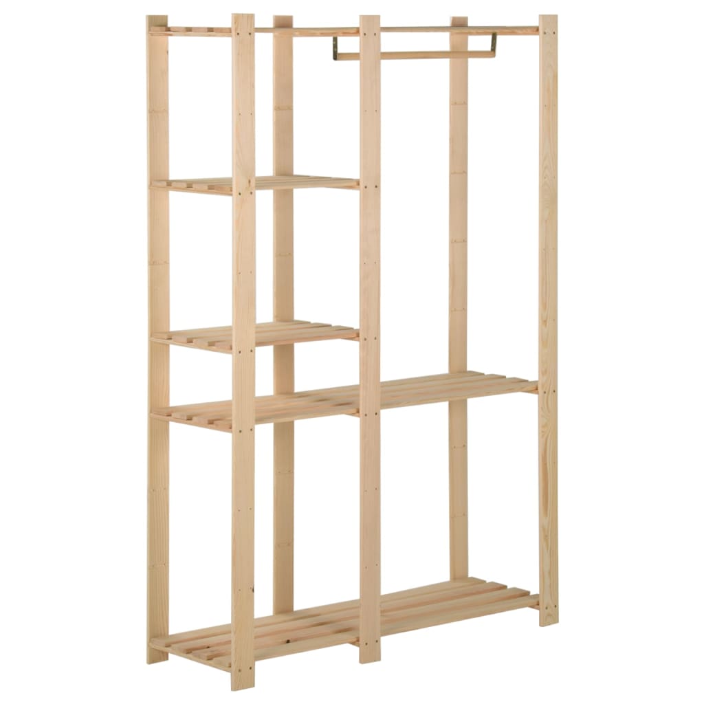 vidaXL Vešiak na oblečenie z borovicového dreva 110x38x170 cm