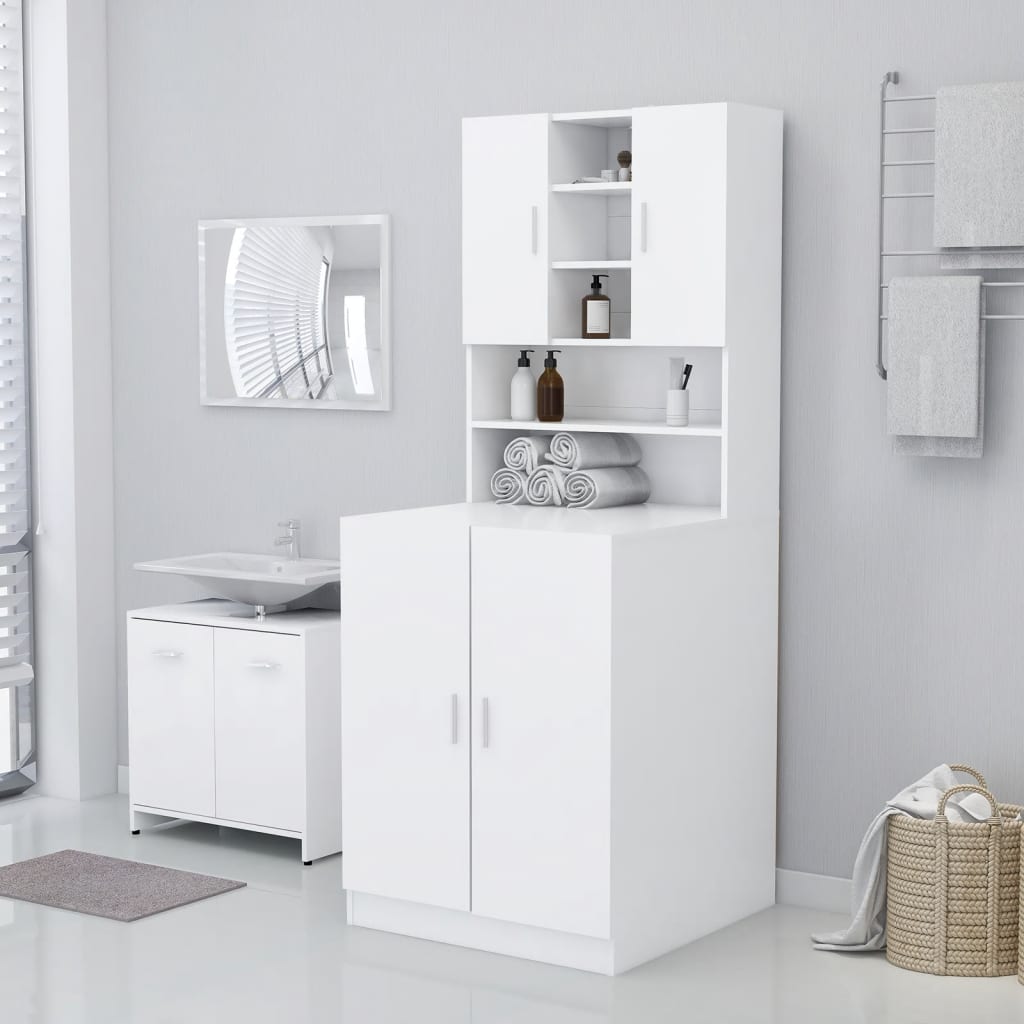 vidaXL Skrinka na práčku biela 71x71,5x91,5 cm