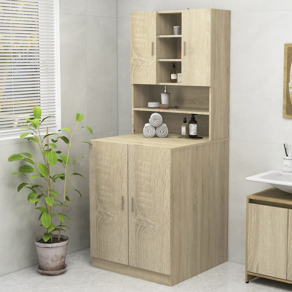 vidaXL Skrinka na práčku dub sonoma 70,5x25,5x90 cm