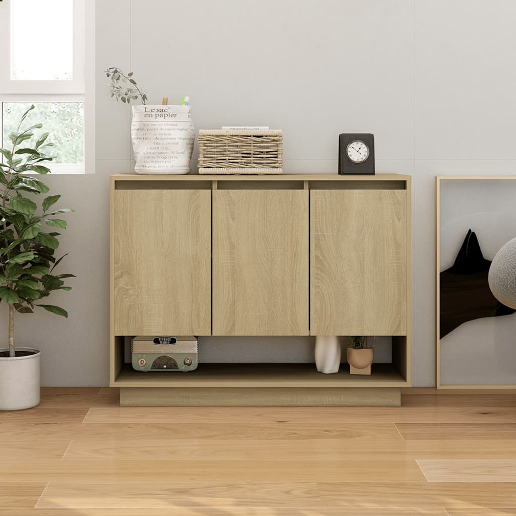 vidaXL Komoda dub sonoma 97x31x75 cm drevotrieska