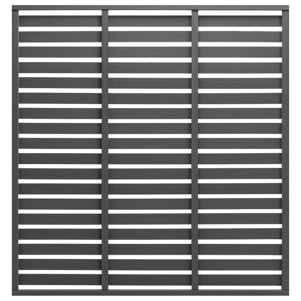 vidaXL Plotový panel WPC 180x180 cm sivý