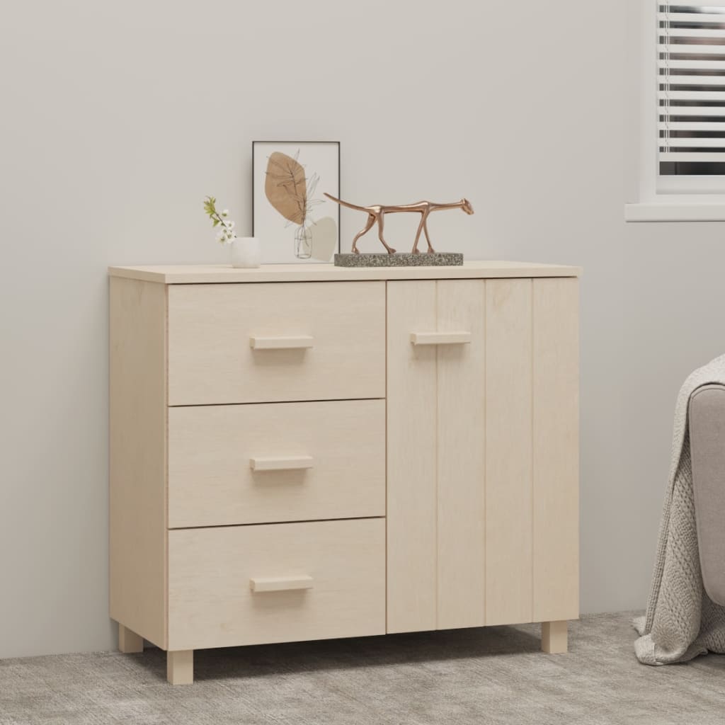 vidaXL Komoda HAMAR, medovo hnedá 90x40x80 cm, borovicový masív
