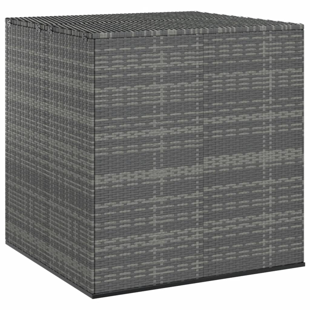 vidaXL Záhradný úložný box z polyratanu 100x97,5x104 cm sivý