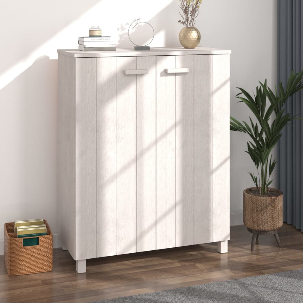 vidaXL Skrinka na topánky HAMAR, biela 85x40x108 cm, borovica