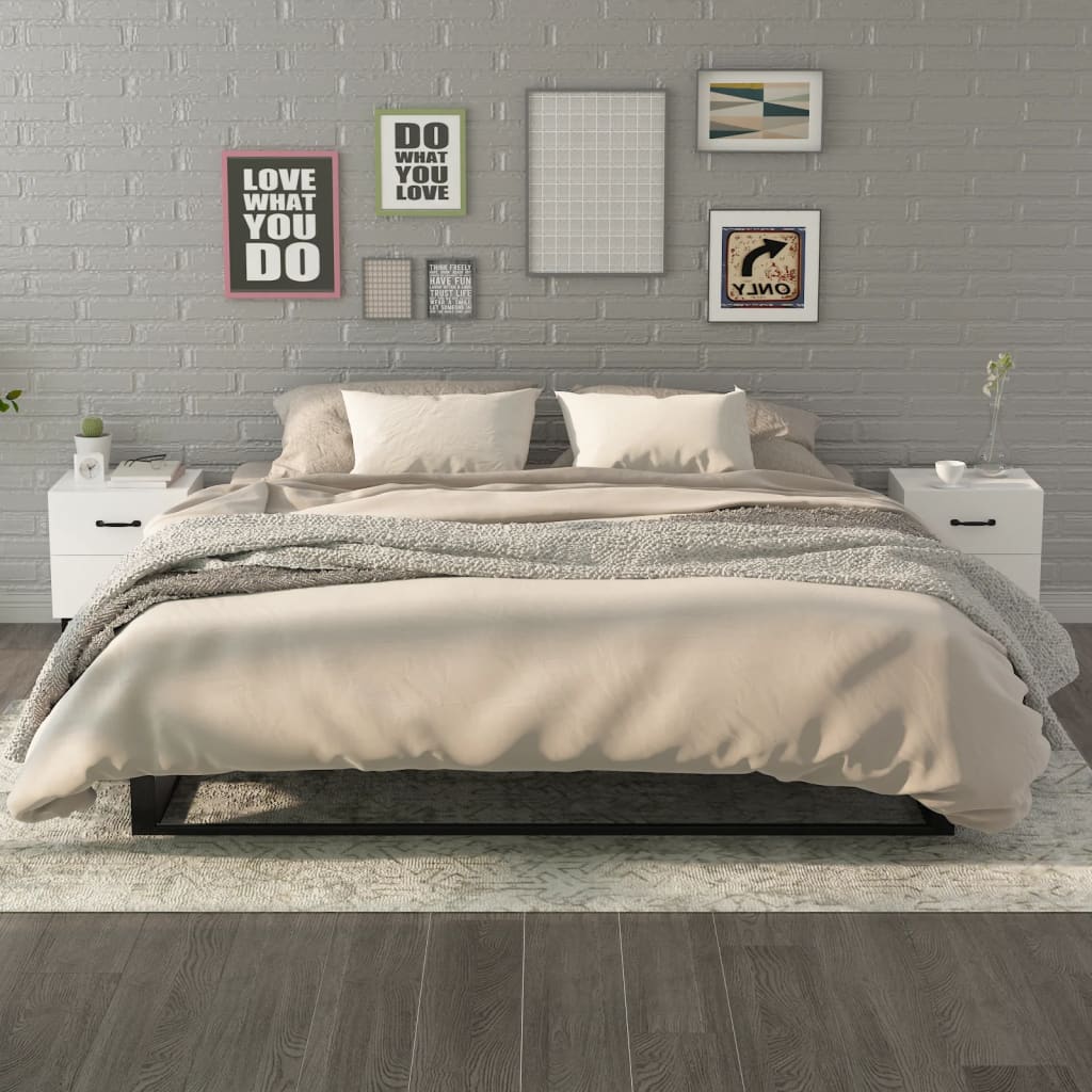 vidaXL Nočné stolíky 2 ks biele 40x35x47,5 cm