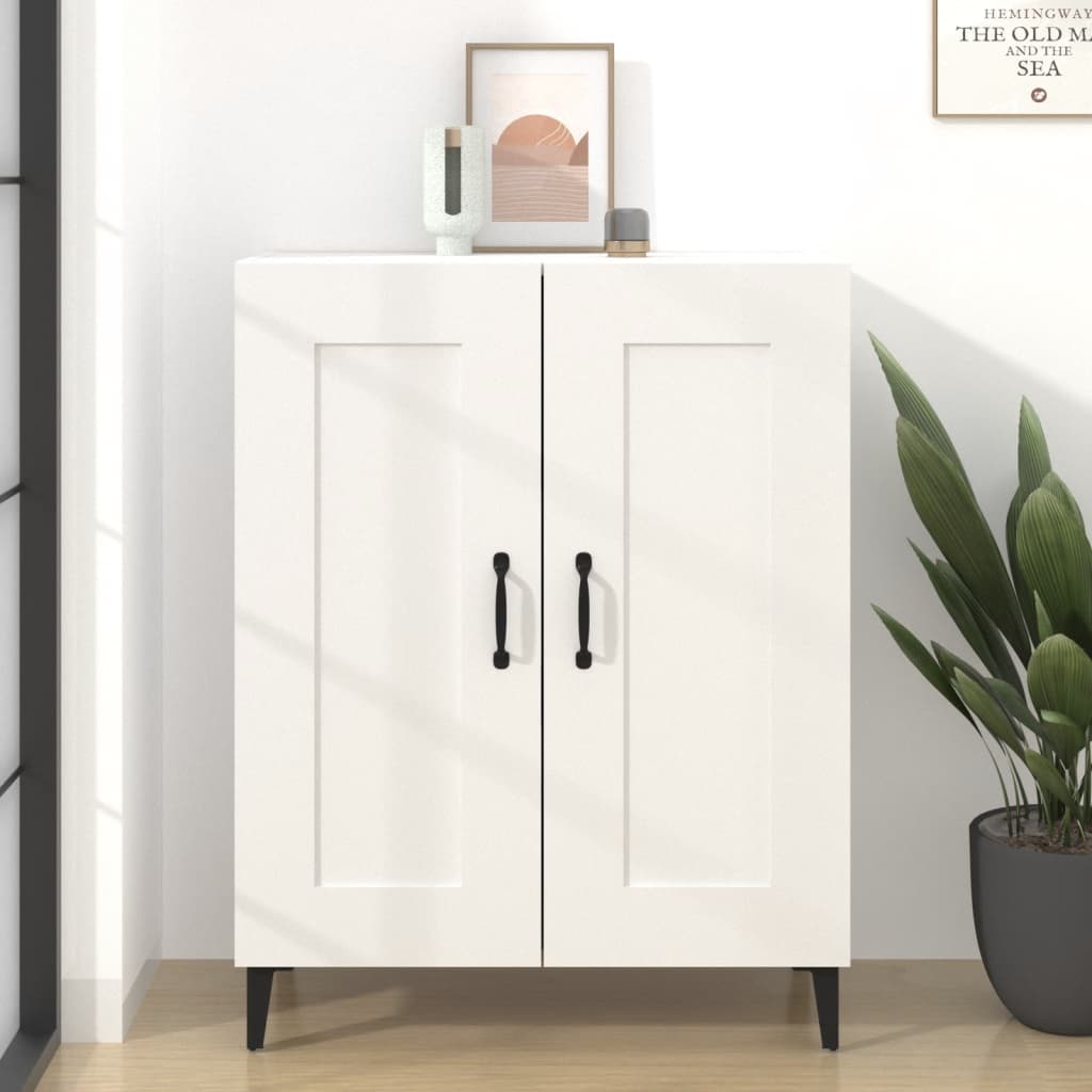 vidaXL Komoda biela 69,5x34x90 cm spracované drevo
