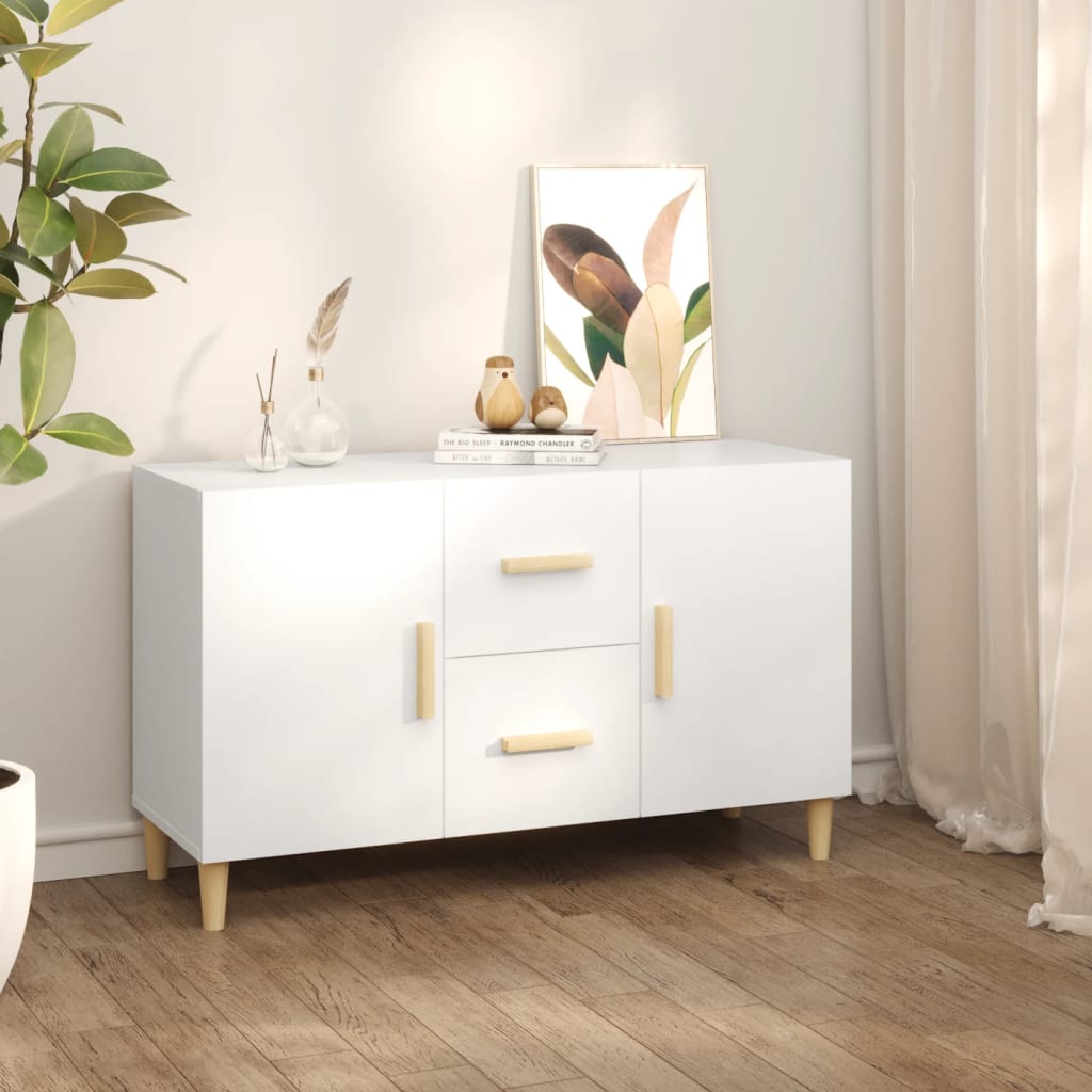 vidaXL Komoda, biela 100x36x60 cm, kompozitné drevo