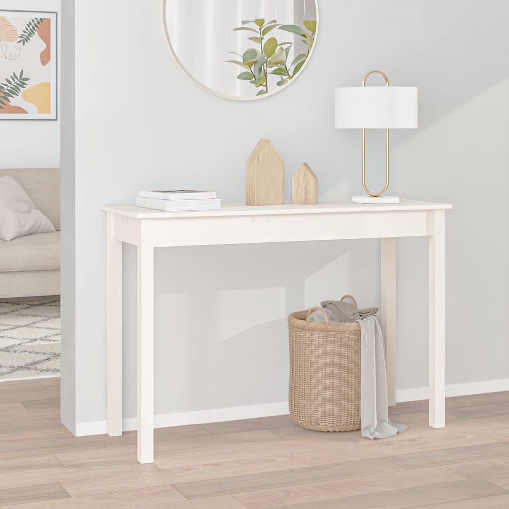 vidaXL Konzolový stolík 110x40x75 cm masívne borovicové drevo