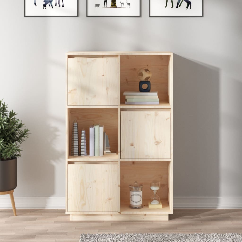 vidaXL Vysoká skrinka 74x35x117 cm masívna borovica