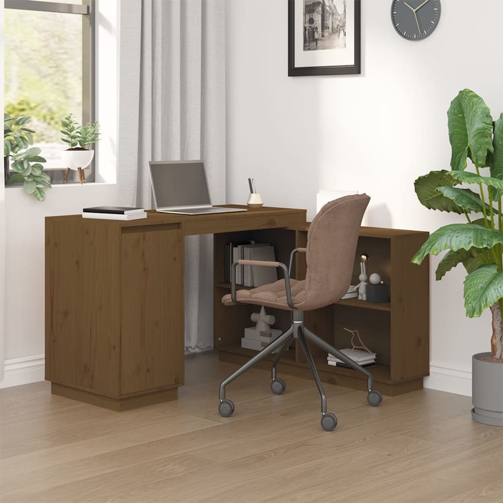 vidaXL Stolík medovo-hnedý 110x50x75 cm masívne borovicové drevo