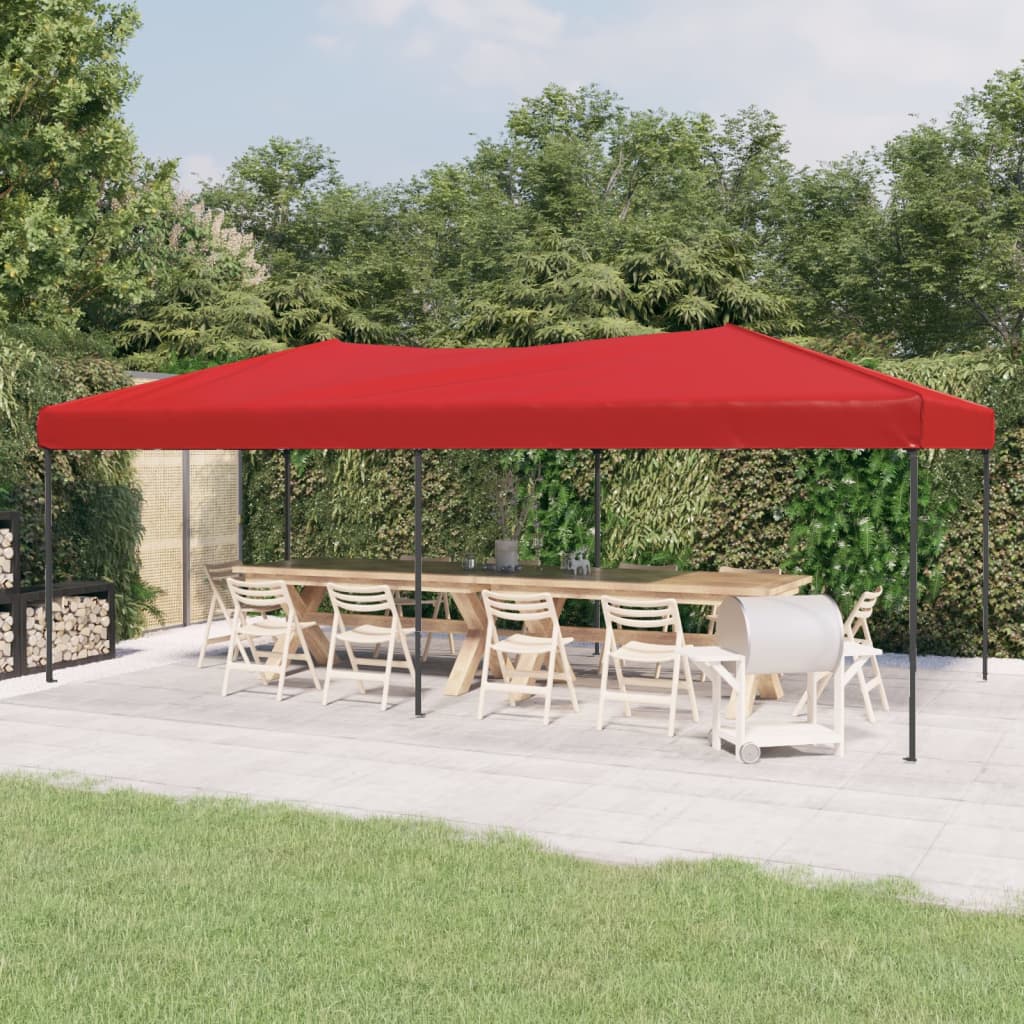 vidaXL Skladací párty stan červený 3x6 m