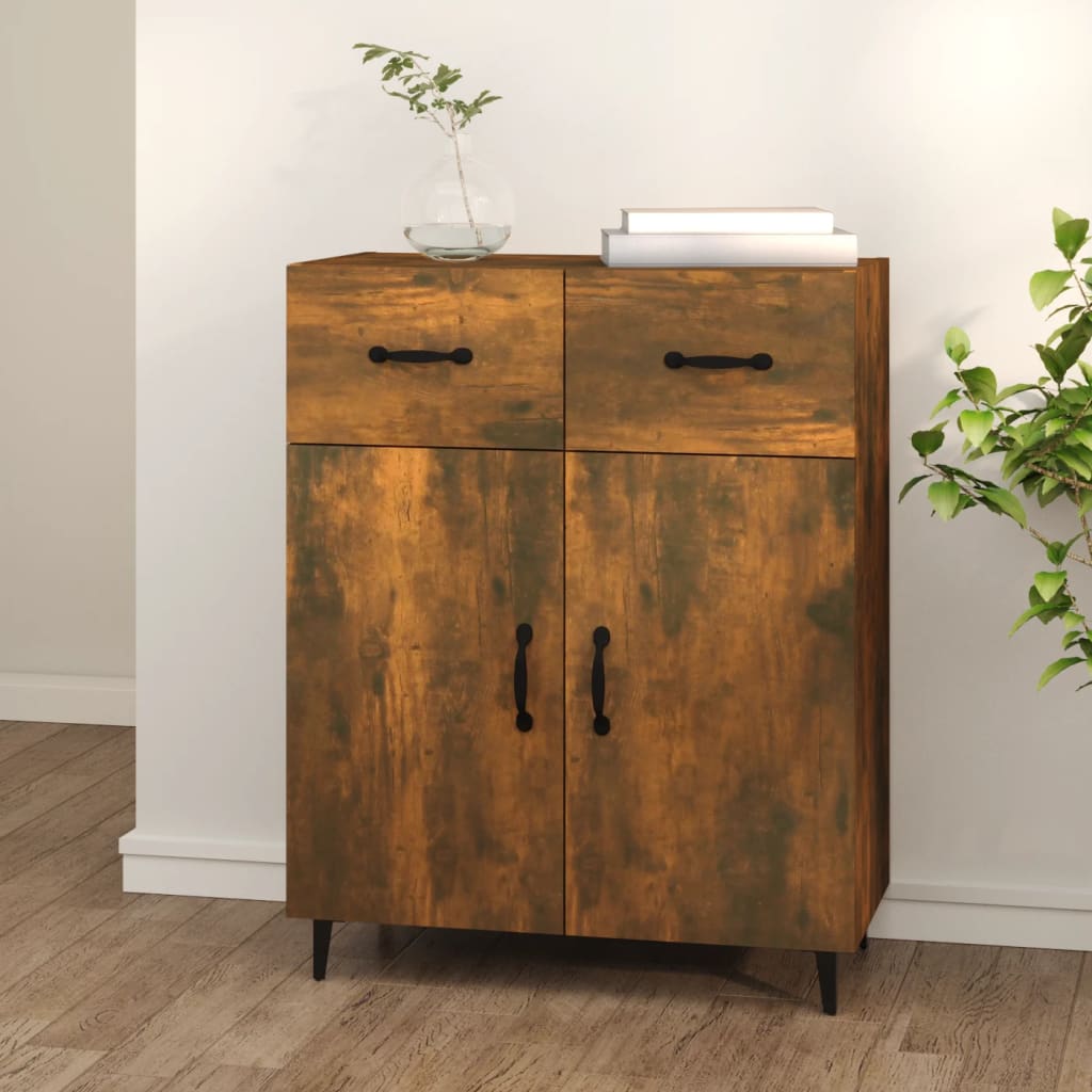vidaXL Komoda dymový dub 69,5x34x90 cm kompozitné drevo