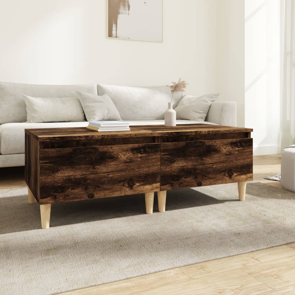 vidaXL Bočné stolíky 2 ks dymový dub 50x46x35 spracované drevo