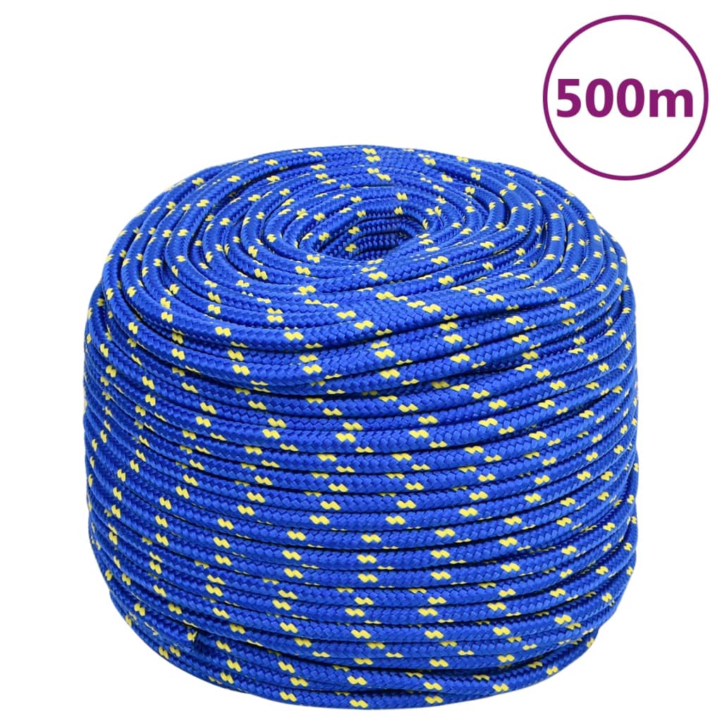 vidaXL Lodné lano modré 10 mm 500 m polypropylén