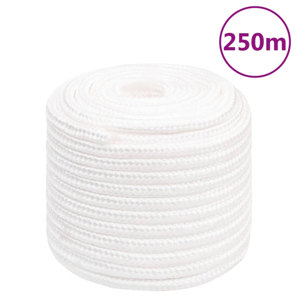 vidaXL Lodné lano biele 16 mm 250 m polypropylén