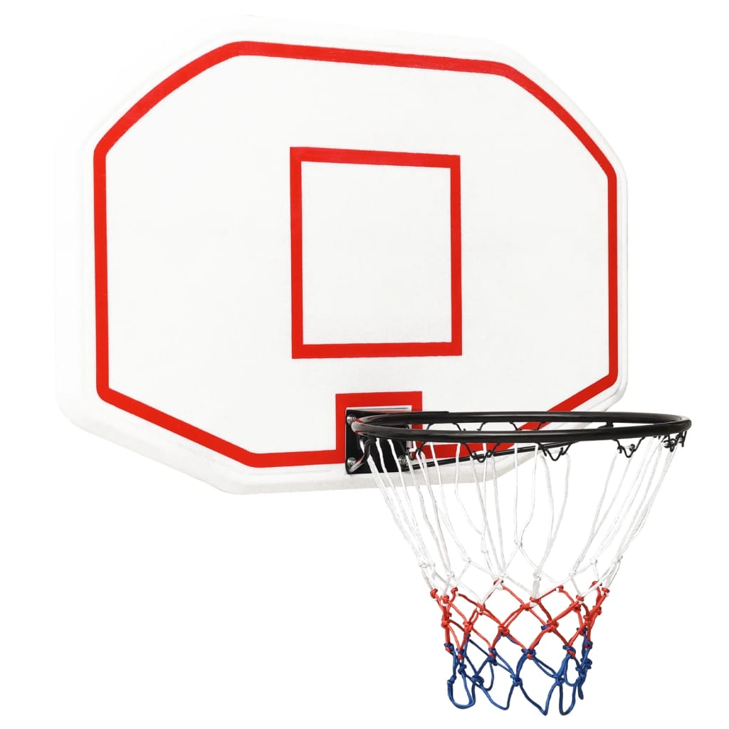 vidaXL Basketbalová doska biela 109x71x3 cm polyetén