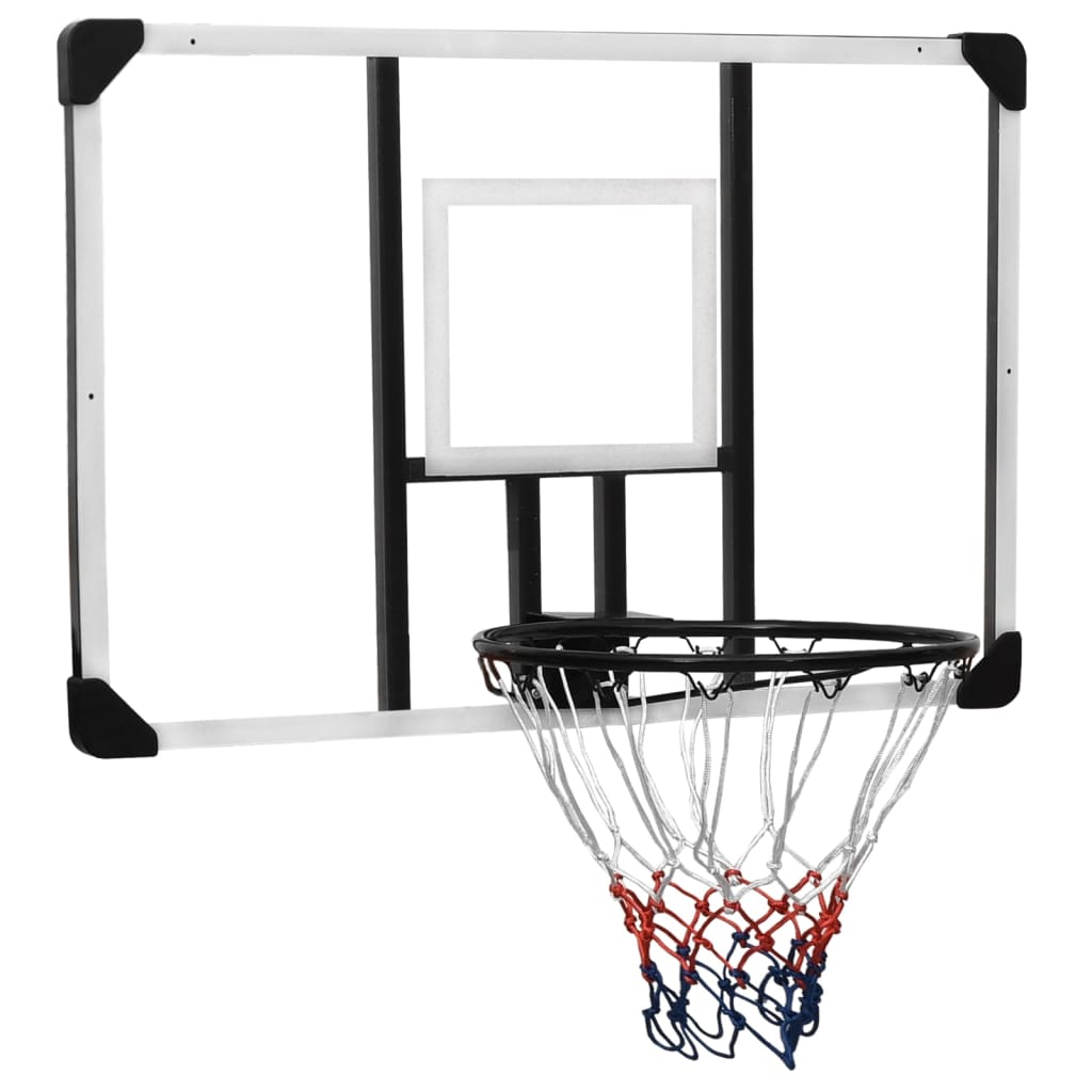 vidaXL Basketbalová doska priehľadná 106x69x3 cm polykarbonát