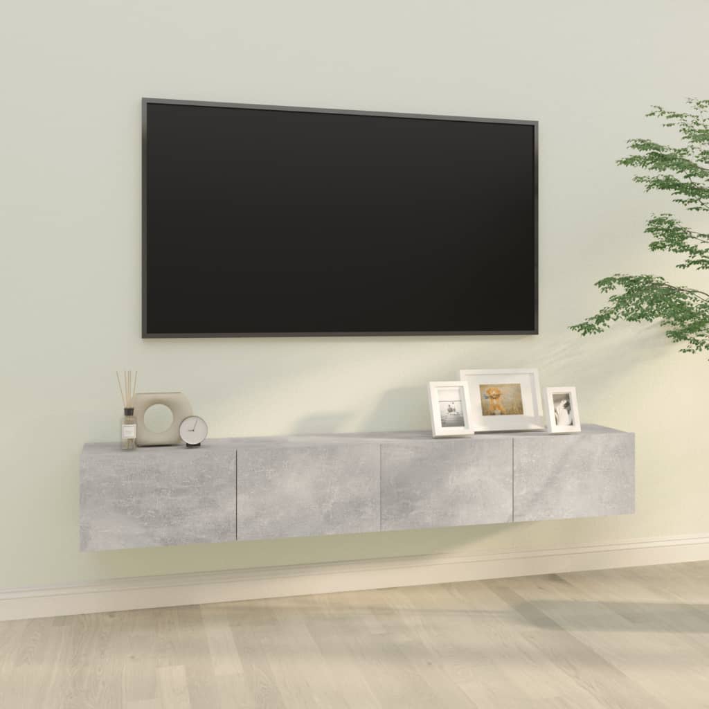 vidaXL TV skrinky 2 ks betónovo-sivé 100x30x30 cm spracované drevo