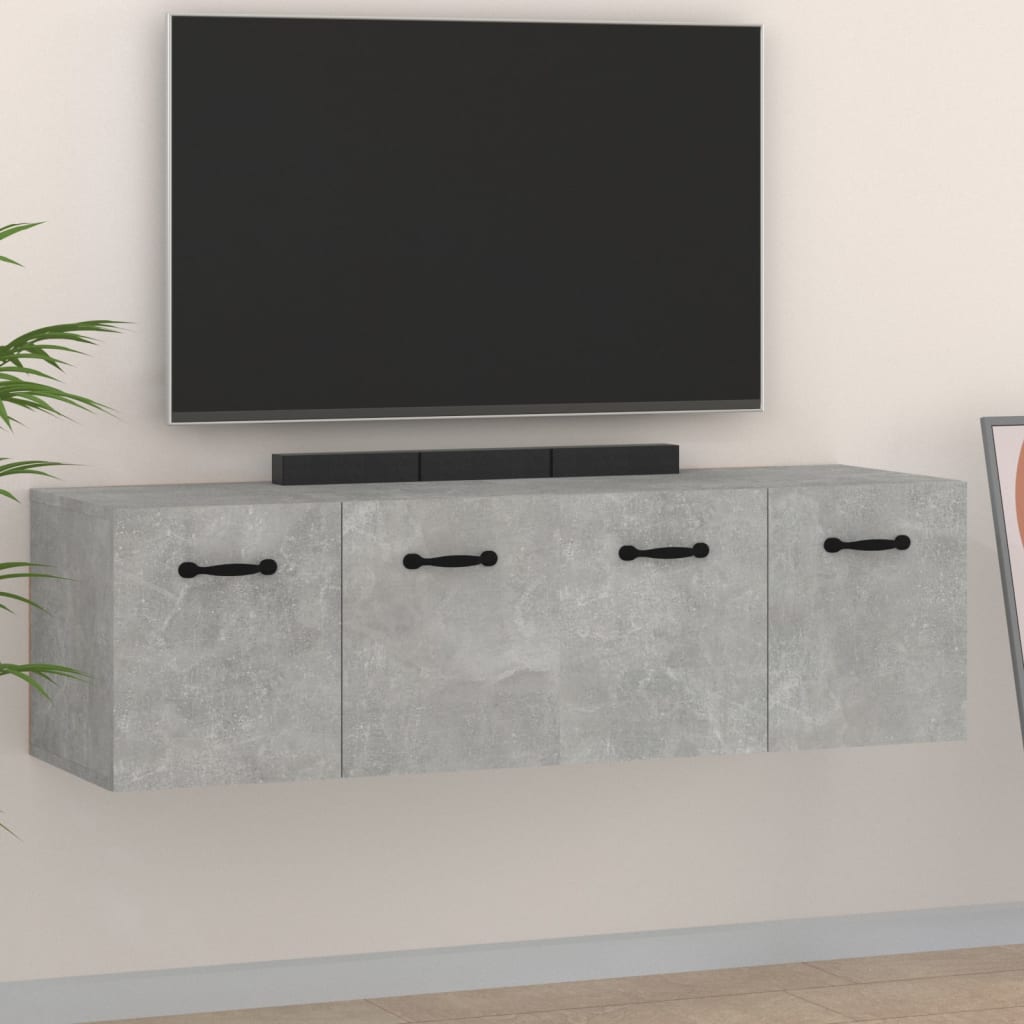 vidaXL Nástenné skrinky 2ks betónovosivé 80x35x36,5cm spracované drevo