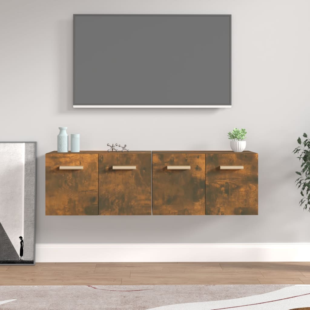 vidaXL Nástenné skrinky 2 ks dymový dub 60x36,5x35 cm spracované drevo
