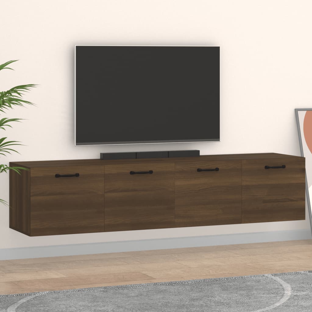 vidaXL Nástenné skrinky 2 ks hnedý dub 60x36,5x35 cm spracované drevo