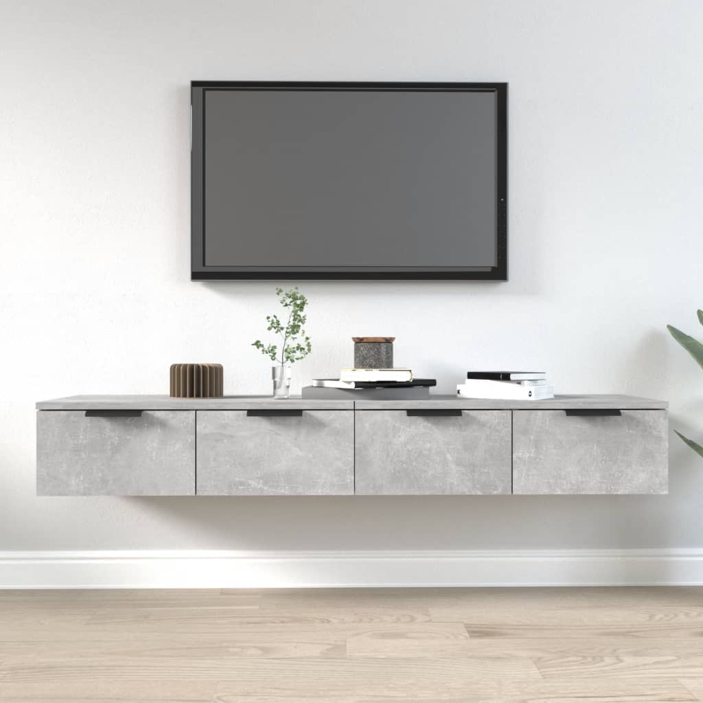 vidaXL Nástenné skrinky 2 ks betónovosivé 68x30x20 cm spracované drevo
