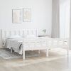vidaXL Posteľný rám biely masívne drevo 150x200 cm 5FT King